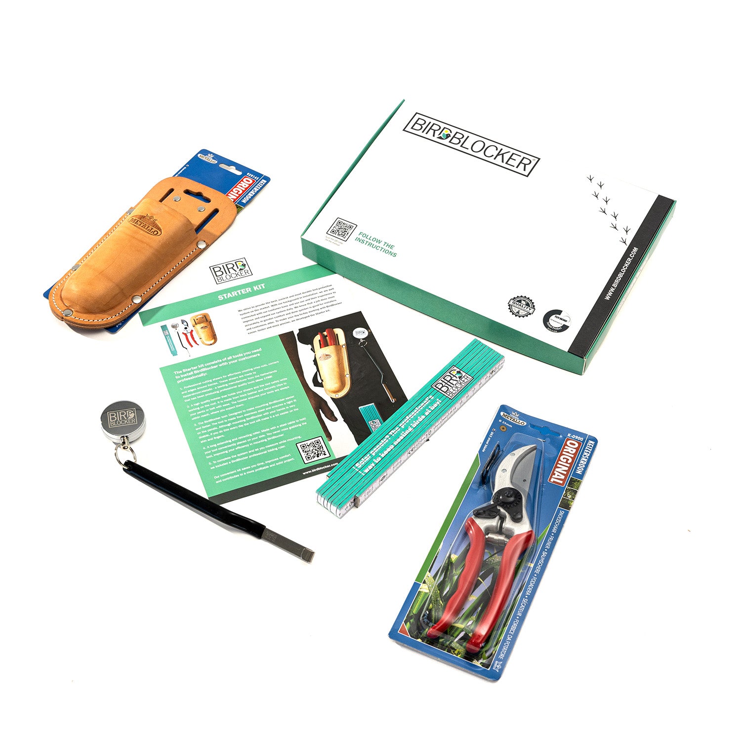 BirdBlocker Starter Kit contents