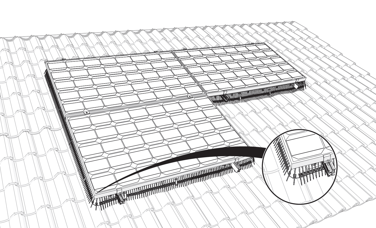Diagram including BirdBlocker 125mm